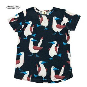 Mullido Sz 122/128 (7/8) Organic Black Booby Bird Shirt